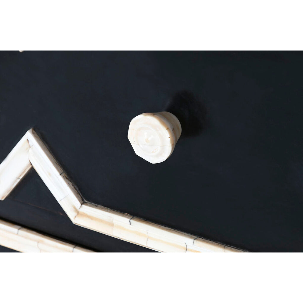 Cómoda de 4 cajones en hueso y negro, 111 x 51 x 99 cm — imagen 5