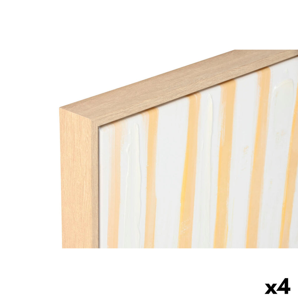 Lienzo 3D de poliestireno, diseño limón mediterráneo (4 uds.)