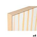 Lienzo 3D de poliestireno, diseño limón mediterráneo (4 uds.)