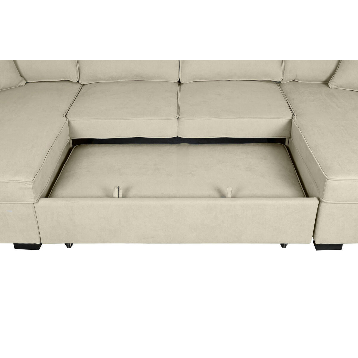 Sofá cama moderno color arena, 298 x 154 x 92 cm — imagen 9