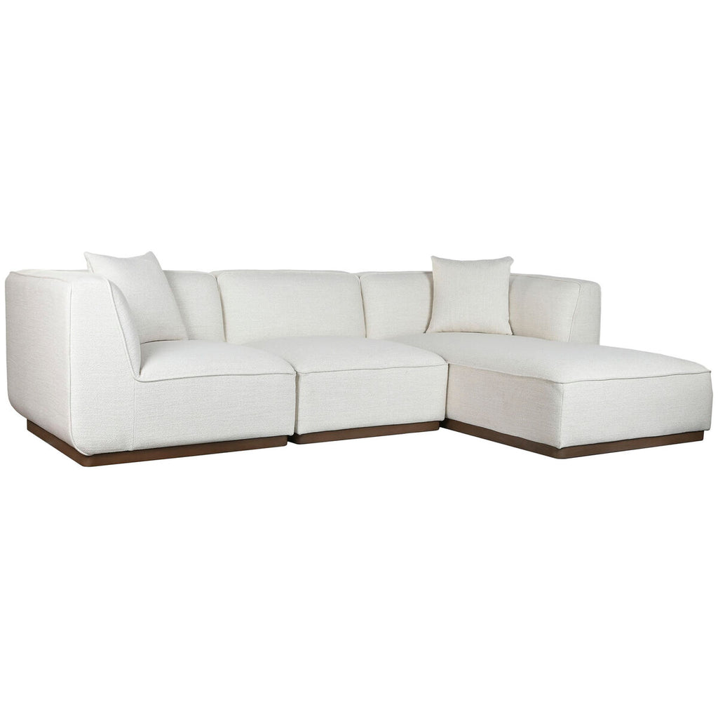 Sofá escandinavo crema de madera y poliéster, 279 x 171 x 72 cm — imagen 2