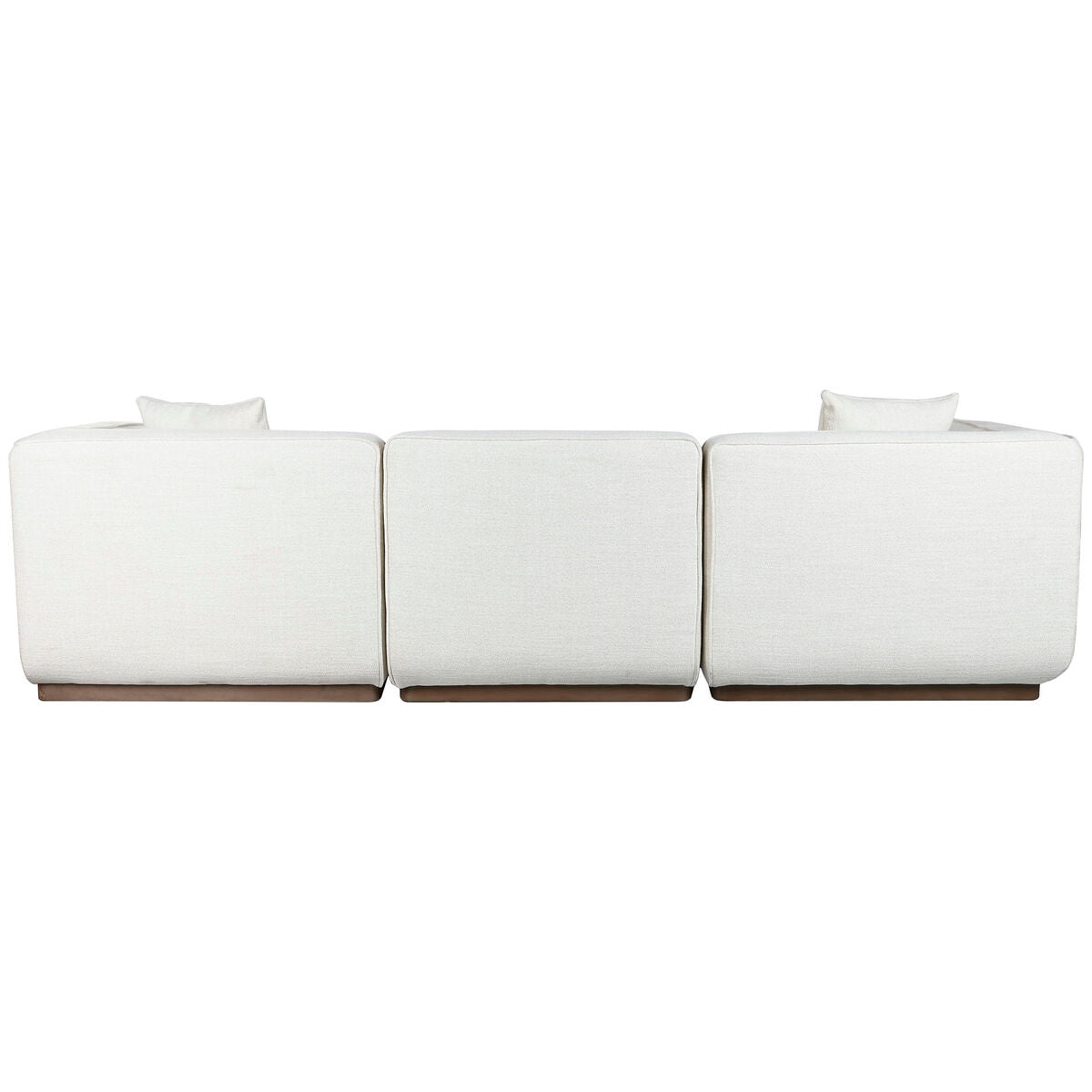 Sofá escandinavo crema de madera y poliéster, 279 x 171 x 72 cm — imagen 3