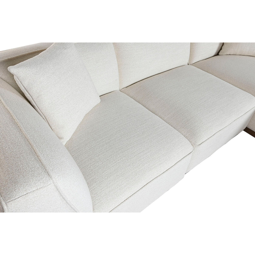 Sofá escandinavo crema de madera y poliéster, 279 x 171 x 72 cm — imagen 4