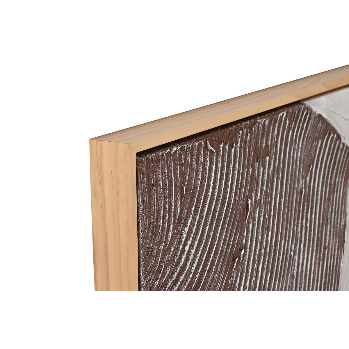 Cuadro abstracto de madera y lienzo, 123 x 4,3 x 123 cm — imagen 2