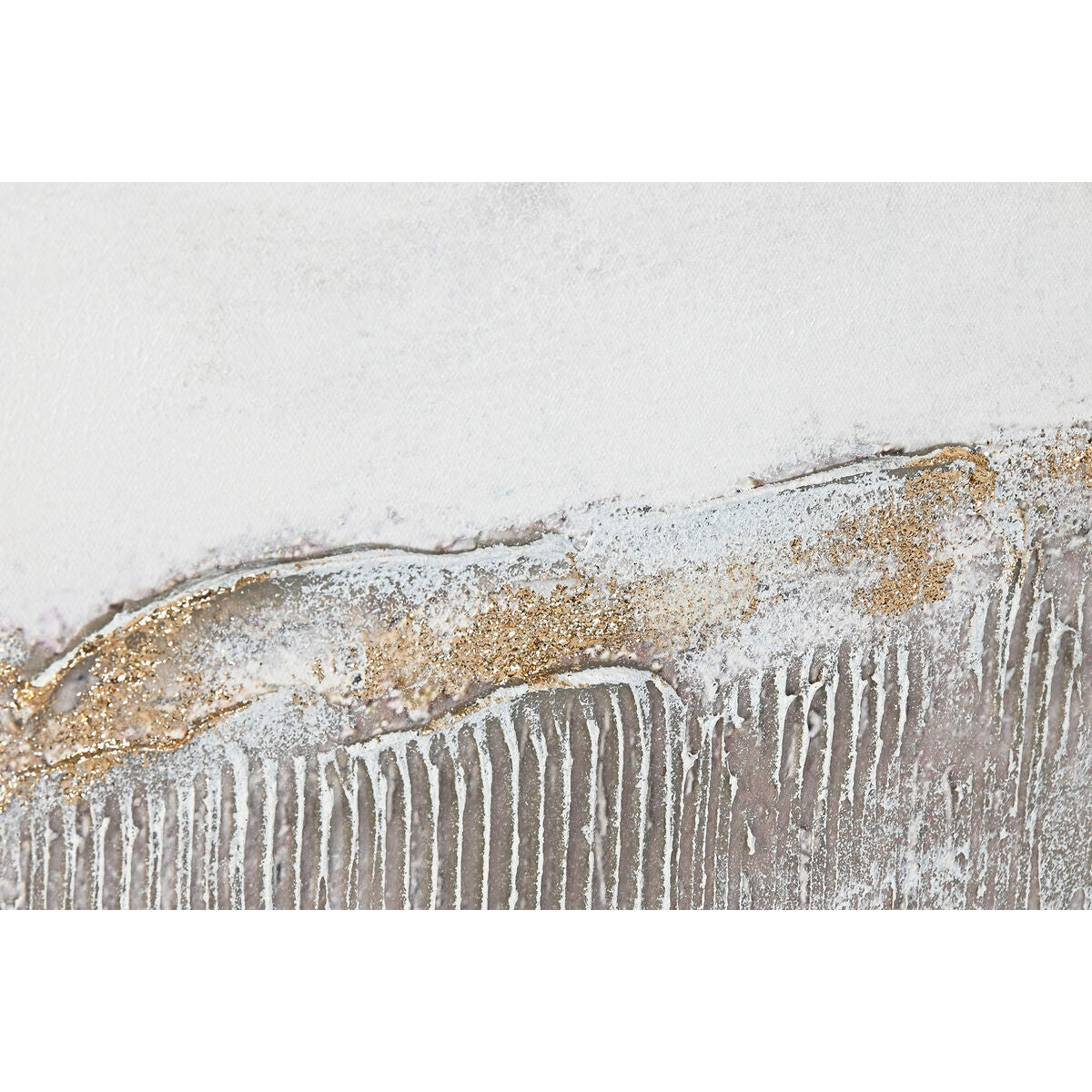 Cuadro abstracto de madera y lienzo, 123 x 4,3 x 123 cm — imagen 3