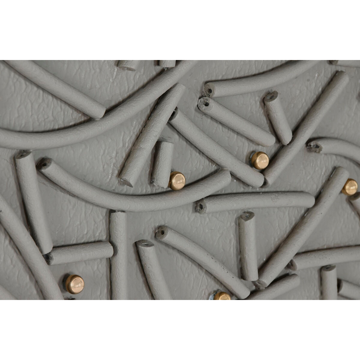 Lienzo pintado a mano en blanco, beige y dorado, 90 x 120 cm — imagen 3