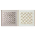 Cuadro lienzo pintado a mano en blanco y beige