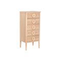 Cajonera de abeto natural con 5 cajones, 100 cm de alto