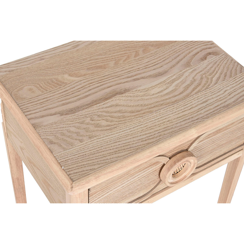 Mesita de noche natural de abeto y MDF, 48 x 35 x 65 cm — imagen 4