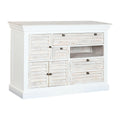 Cajonera blanca desgastada, madera de mango, 115 x 40 x 80 cm