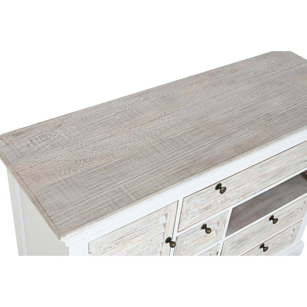 Cajonera blanca desgastada, madera de mango, 115 x 40 x 80 cm — imagen 5