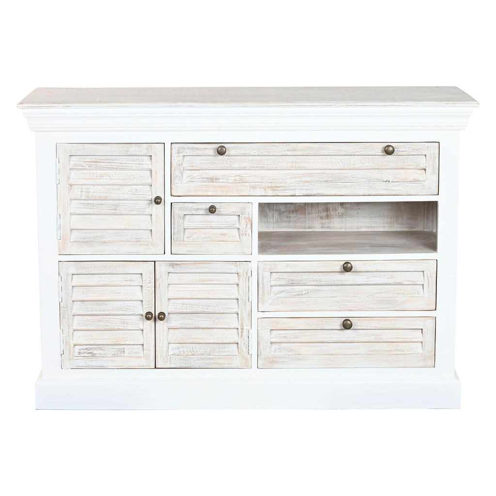 Cajonera blanca desgastada, madera de mango, 115 x 40 x 80 cm — imagen 9