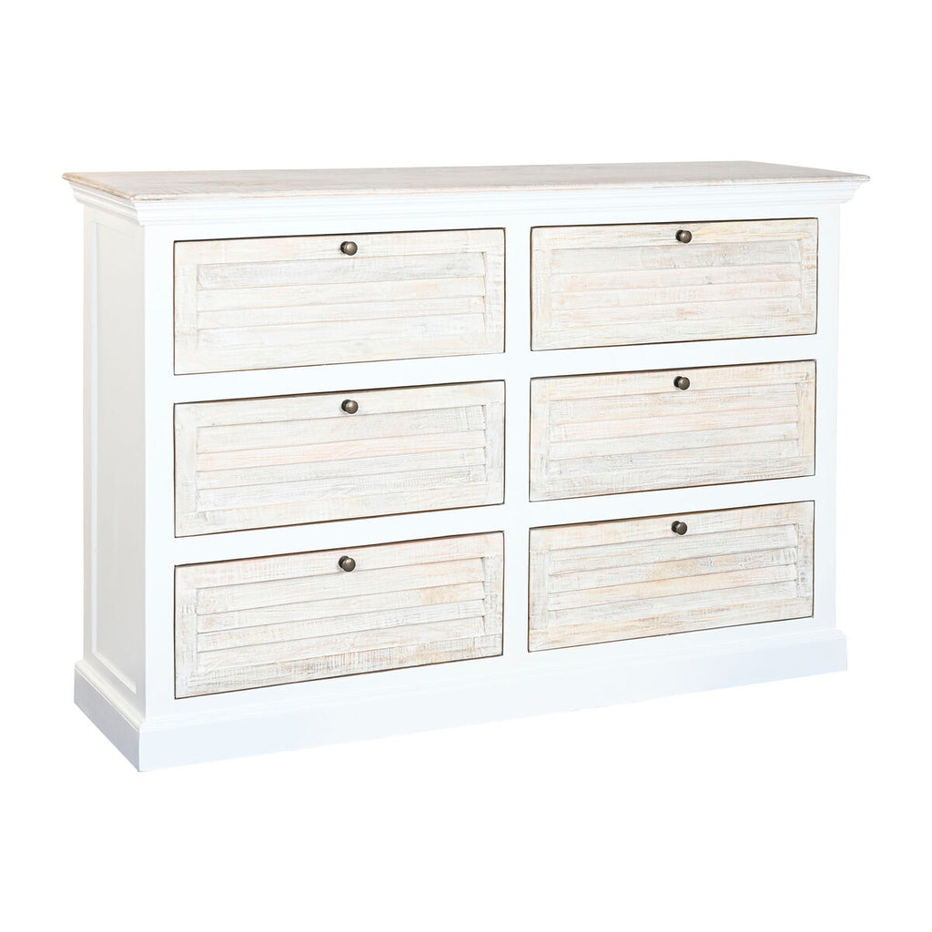 Cómoda blanca y natural de madera de mango, 150 x 40 x 100 cm — imagen 2