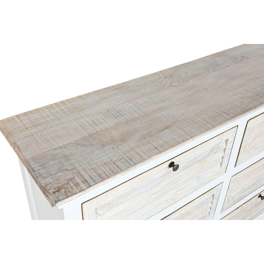 Cómoda blanca y natural de madera de mango, 150 x 40 x 100 cm — imagen 5