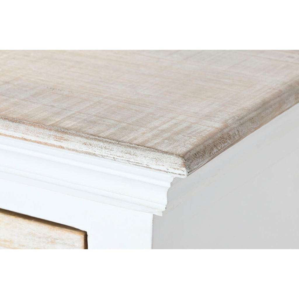 Cómoda blanca y natural de madera de mango, 150 x 40 x 100 cm — imagen 6