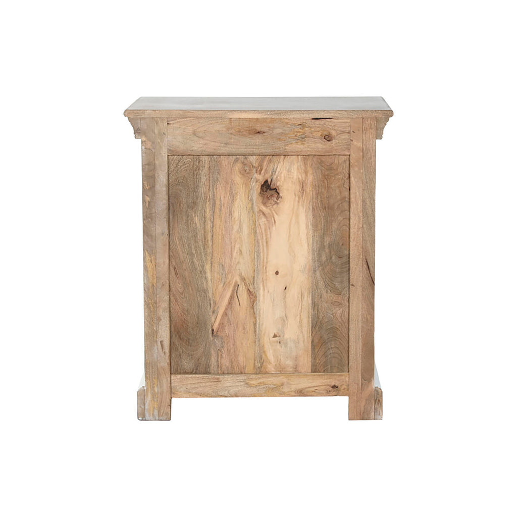 Mesita de noche de madera de mango, blanco — imagen 2