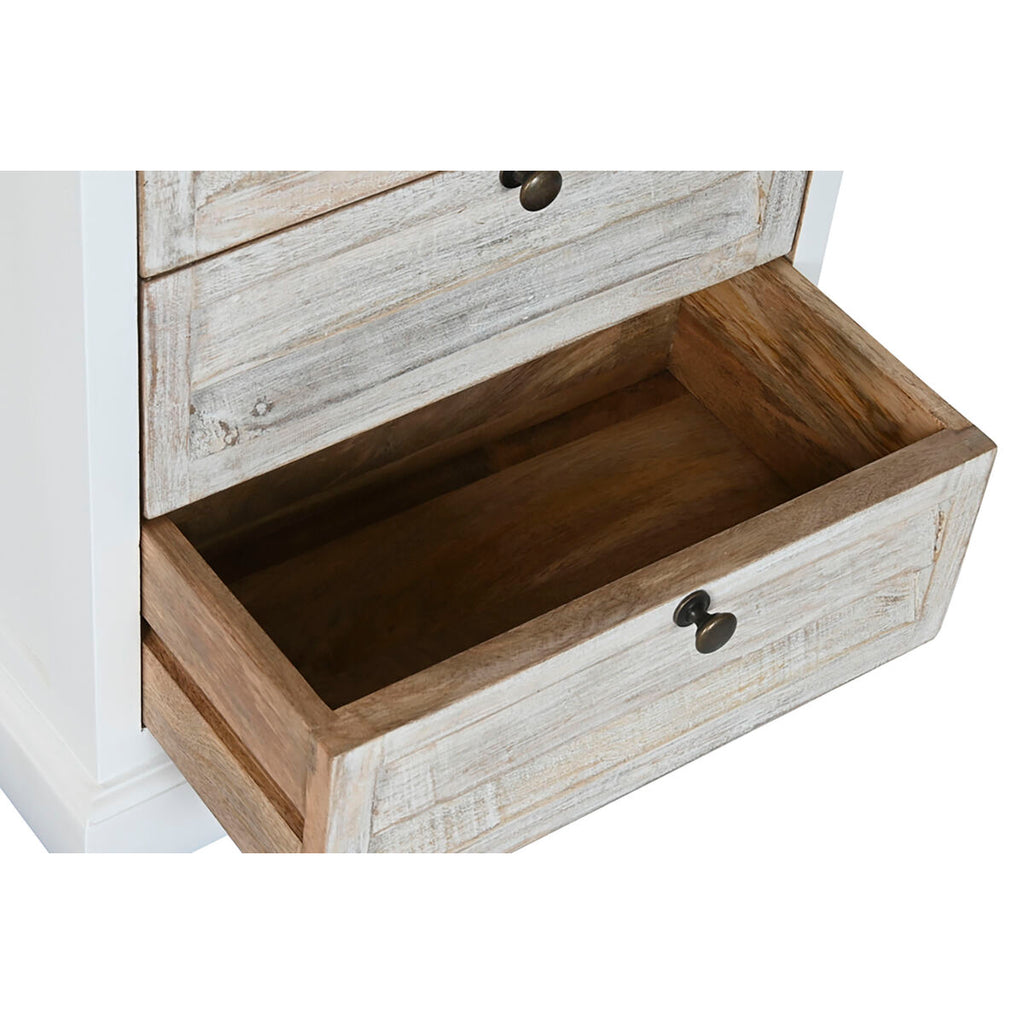 Mesita de noche de madera de mango, blanco — imagen 3