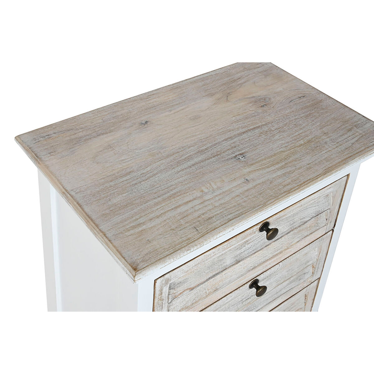 Mesita de noche de madera de mango, blanco — imagen 4
