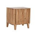Mesita de noche de madera de acacia, marrón