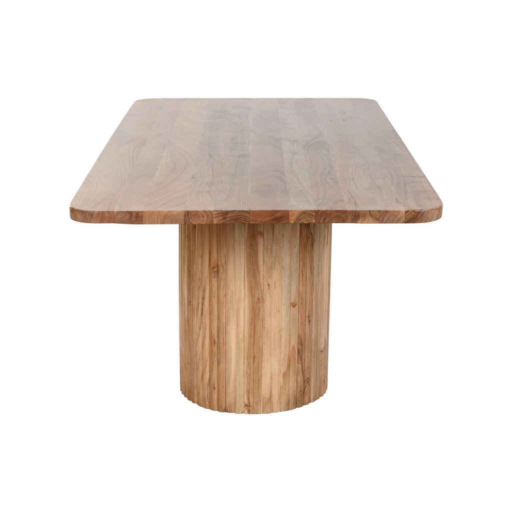 Mesa de comedor escandinava marrón de acacia, 200 x 100 cm — imagen 2