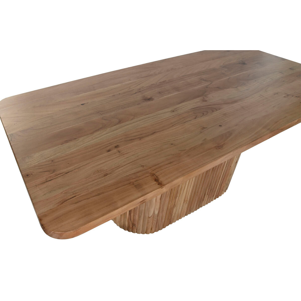 Mesa de comedor escandinava marrón de acacia, 200 x 100 cm — imagen 3