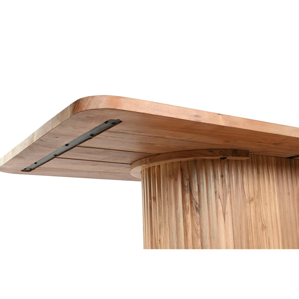 Mesa de comedor escandinava marrón de acacia, 200 x 100 cm — imagen 5