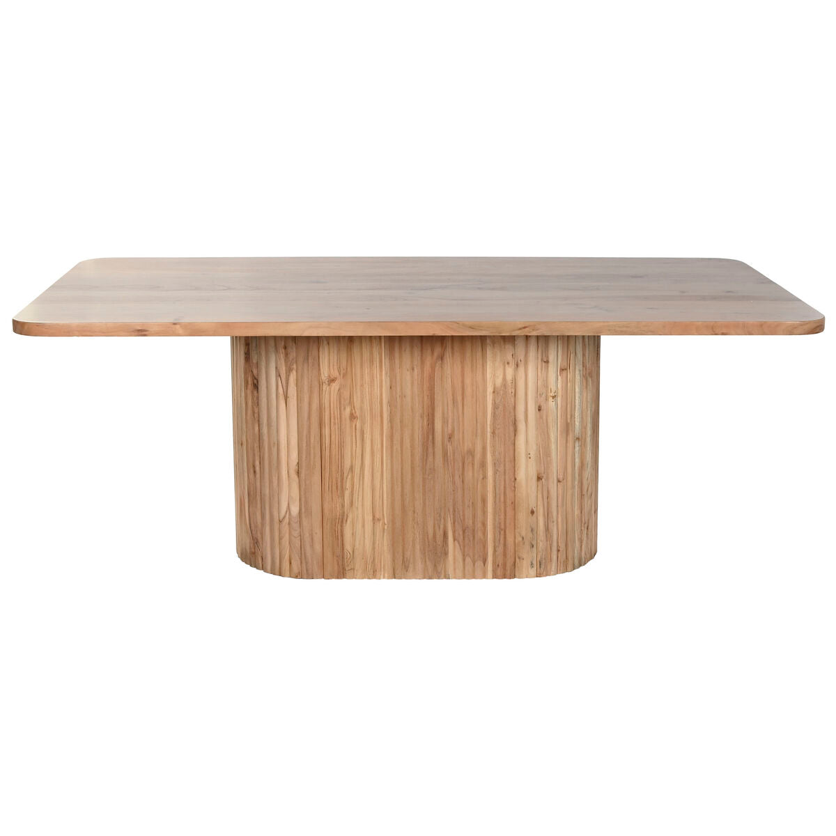Mesa de comedor escandinava marrón de acacia, 200 x 100 cm — imagen 7