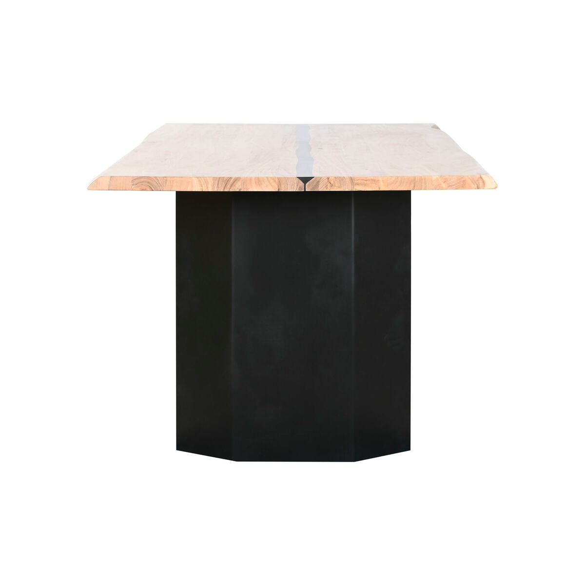 Mesa de comedor moderna de metal y madera de acacia, 200 x 100 x 76 cm — imagen 7