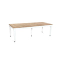 Mesa de comedor extensible de abeto blanco, 100 x 100 x 78 cm