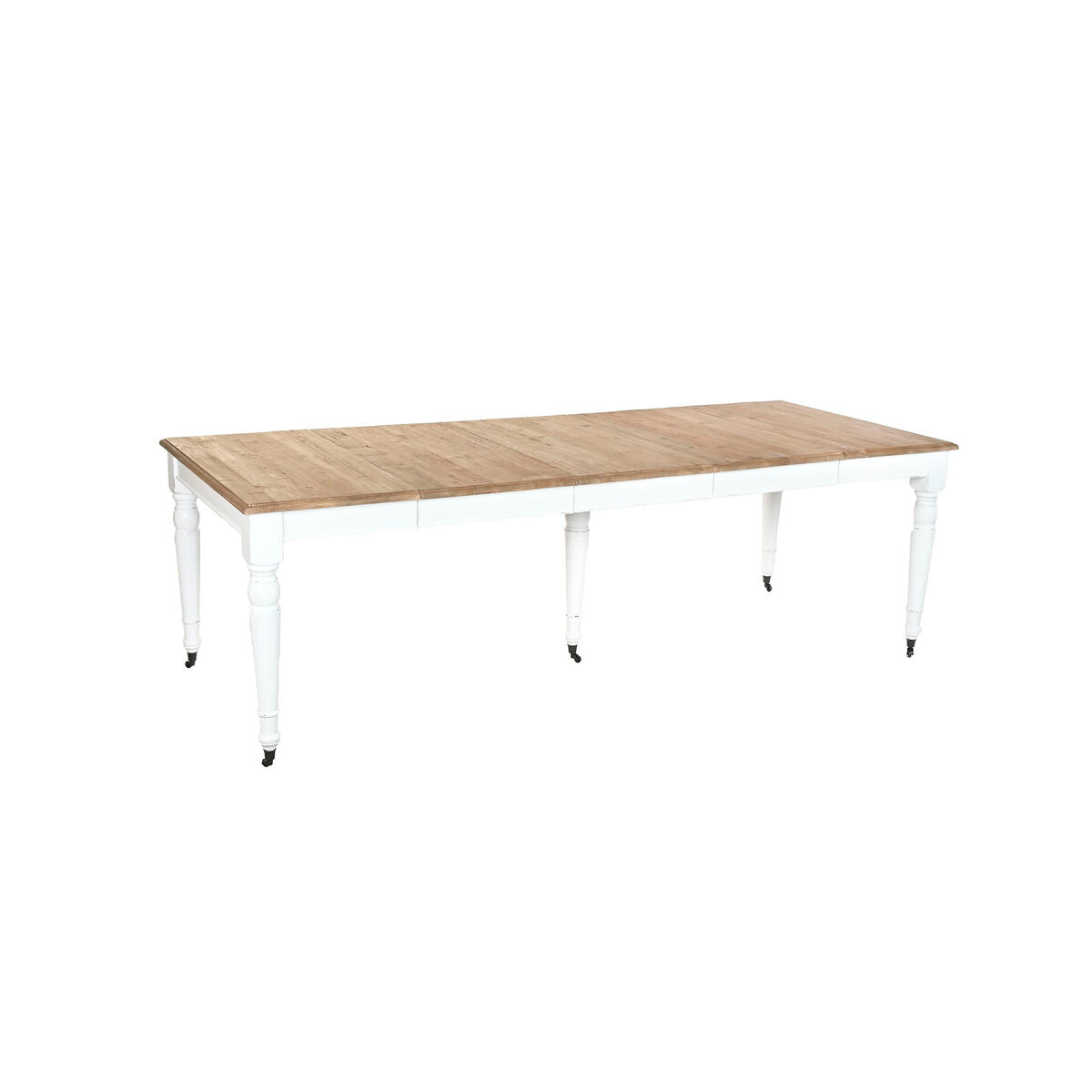 Mesa de comedor extensible de abeto blanco, 100 x 100 x 78 cm