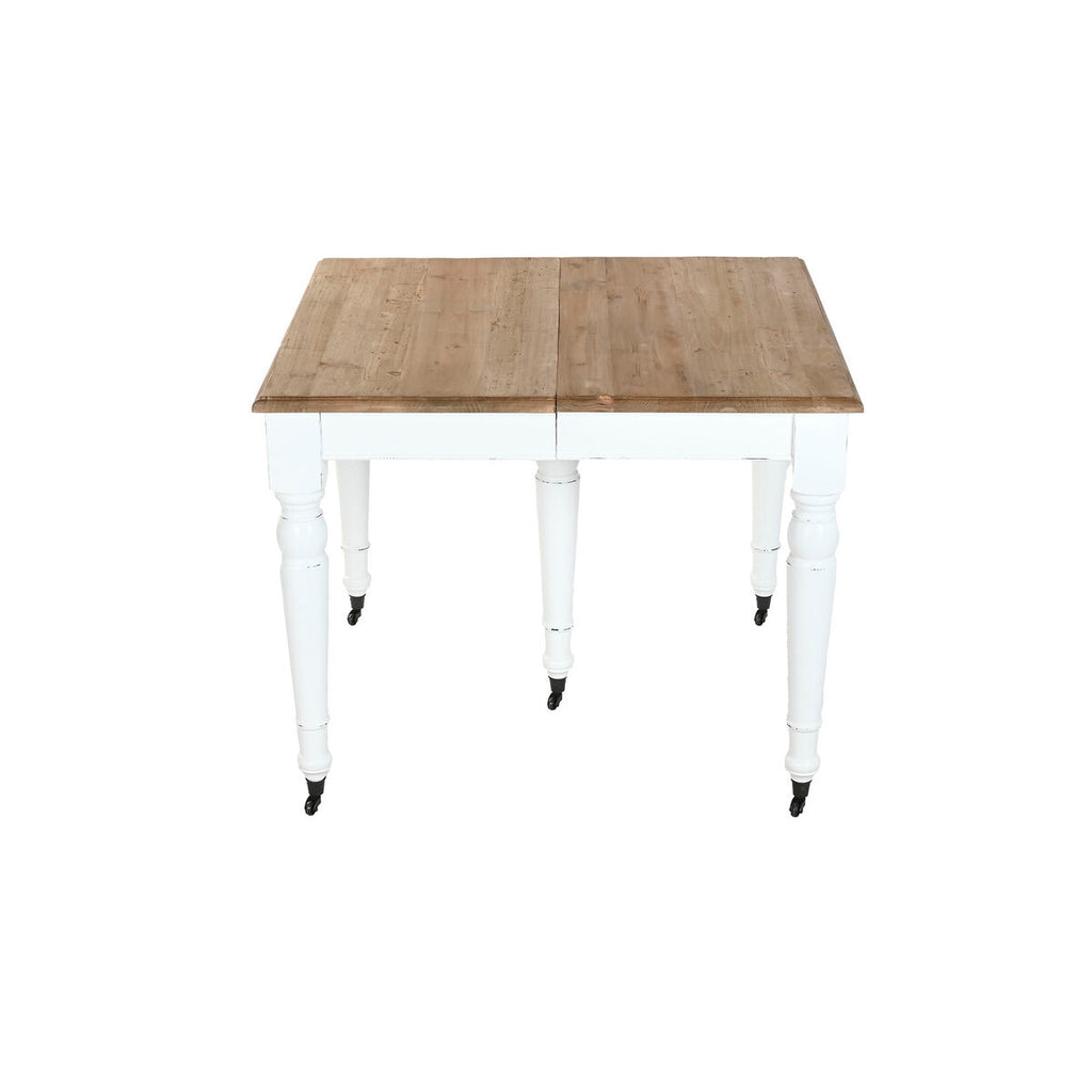 Mesa de comedor extensible de abeto blanco, 100 x 100 x 78 cm — imagen 2