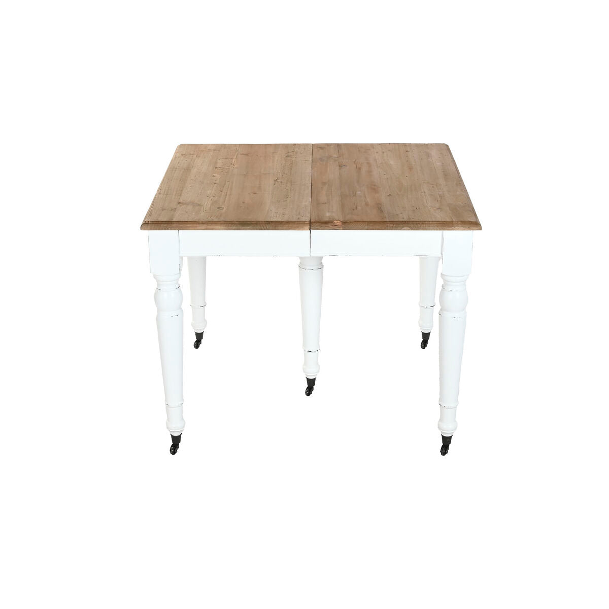 Mesa de comedor extensible de abeto blanco, 100 x 100 x 78 cm — imagen 2