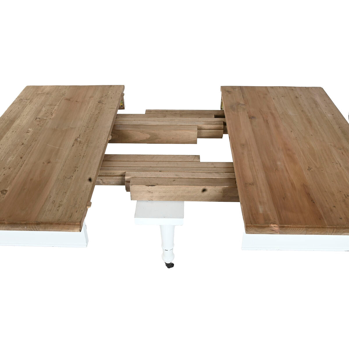 Mesa de comedor extensible de abeto blanco, 100 x 100 x 78 cm — imagen 11