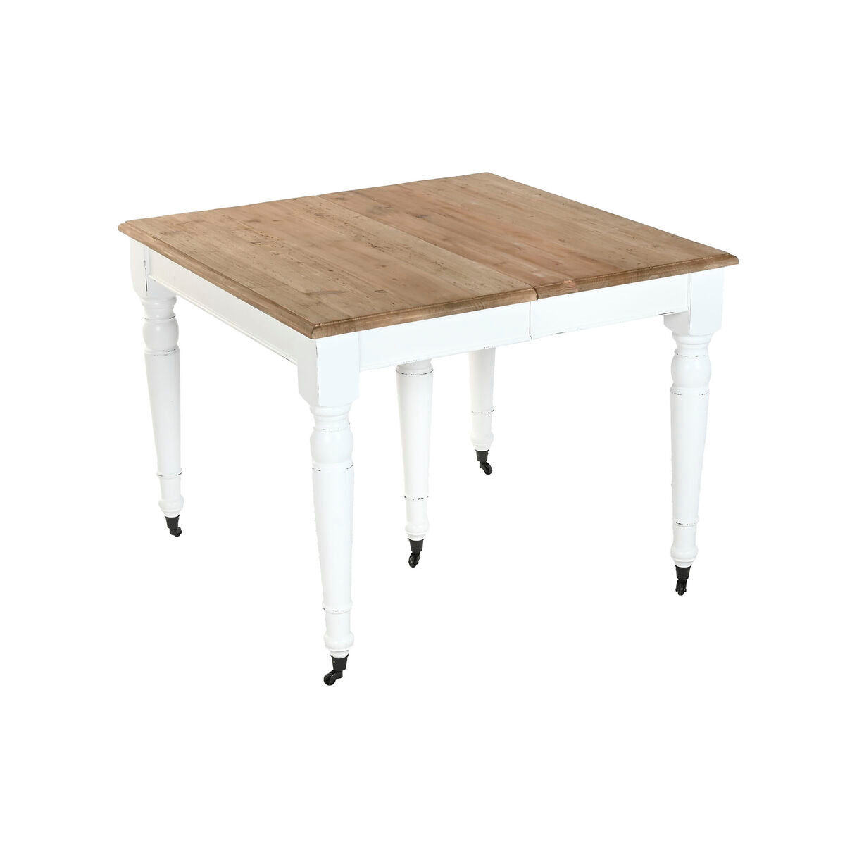 Mesa de comedor extensible de abeto blanco, 100 x 100 x 78 cm — imagen 12