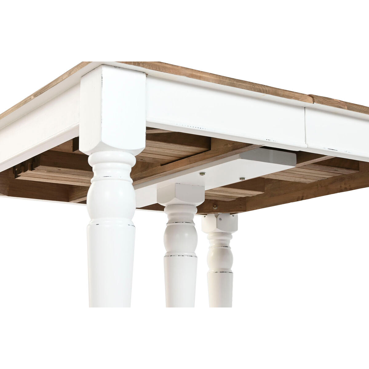 Mesa de comedor extensible de abeto blanco, 100 x 100 x 78 cm — imagen 13