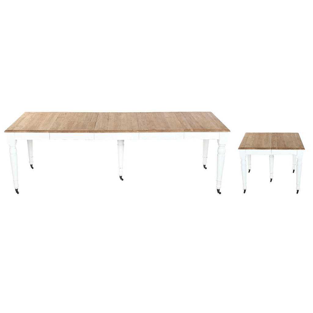 Mesa de comedor extensible de abeto blanco, 100 x 100 x 78 cm — imagen 14
