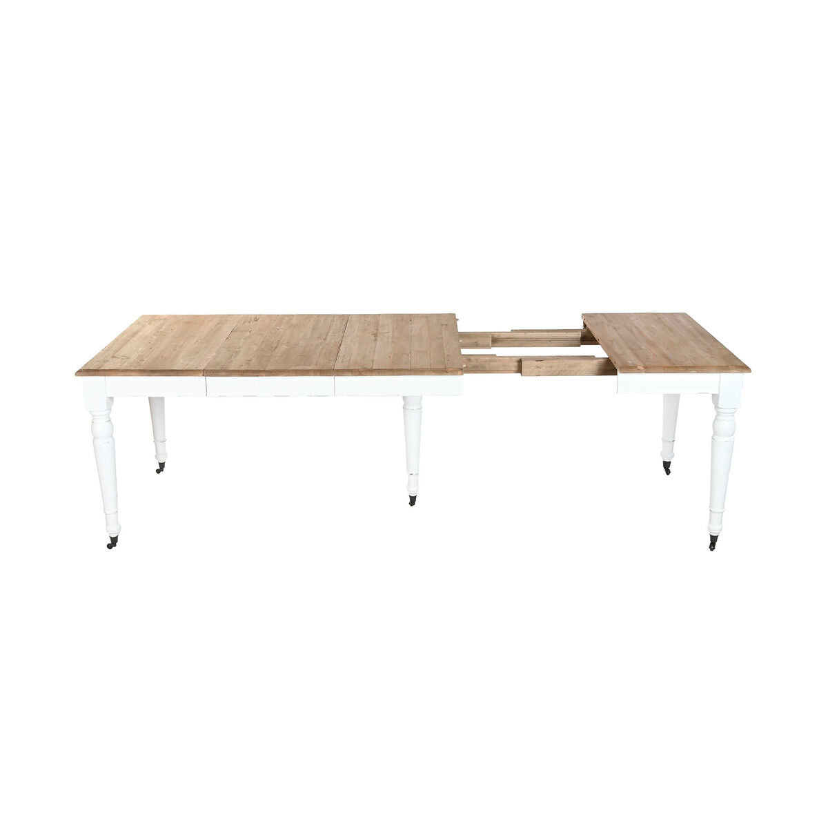 Mesa de comedor extensible de abeto blanco, 100 x 100 x 78 cm — imagen 3