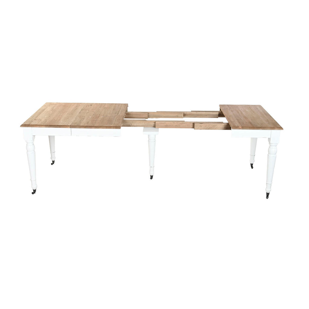 Mesa de comedor extensible de abeto blanco, 100 x 100 x 78 cm — imagen 4