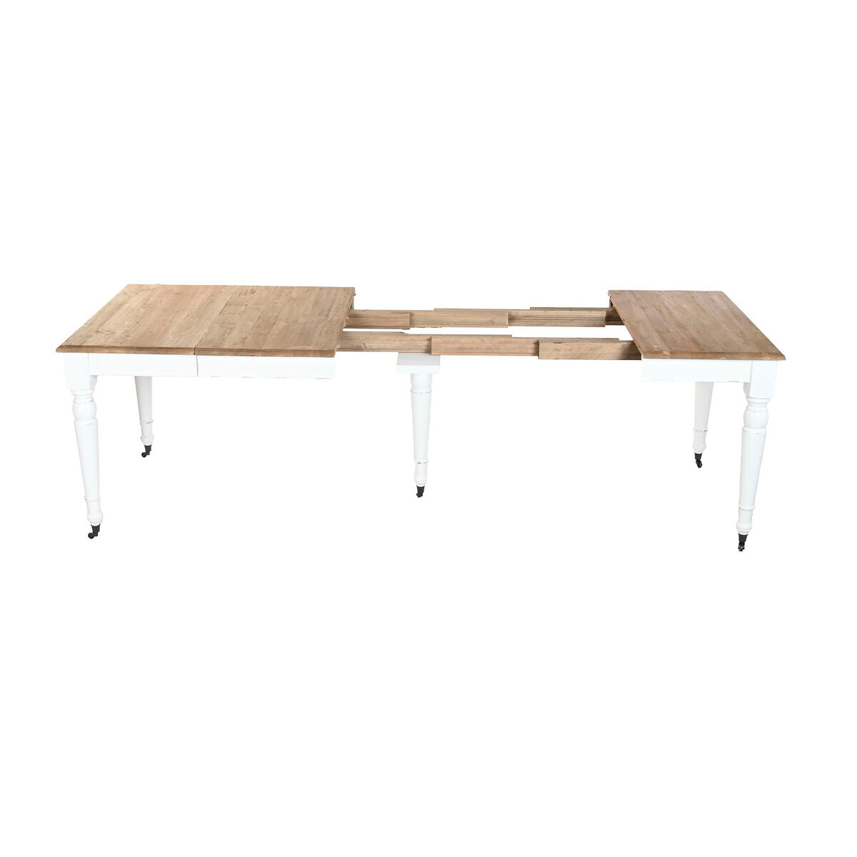 Mesa de comedor extensible de abeto blanco, 100 x 100 x 78 cm — imagen 4