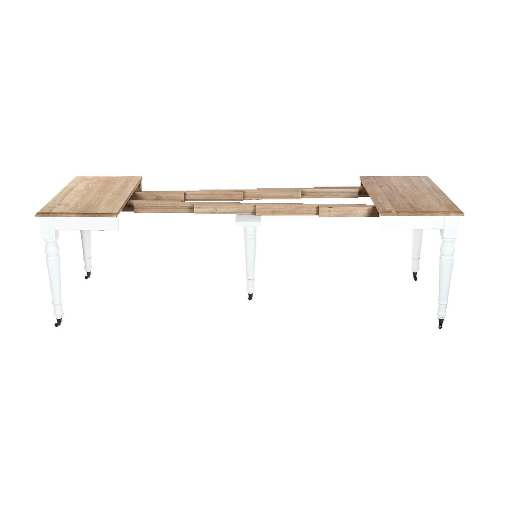 Mesa de comedor extensible de abeto blanco, 100 x 100 x 78 cm — imagen 5