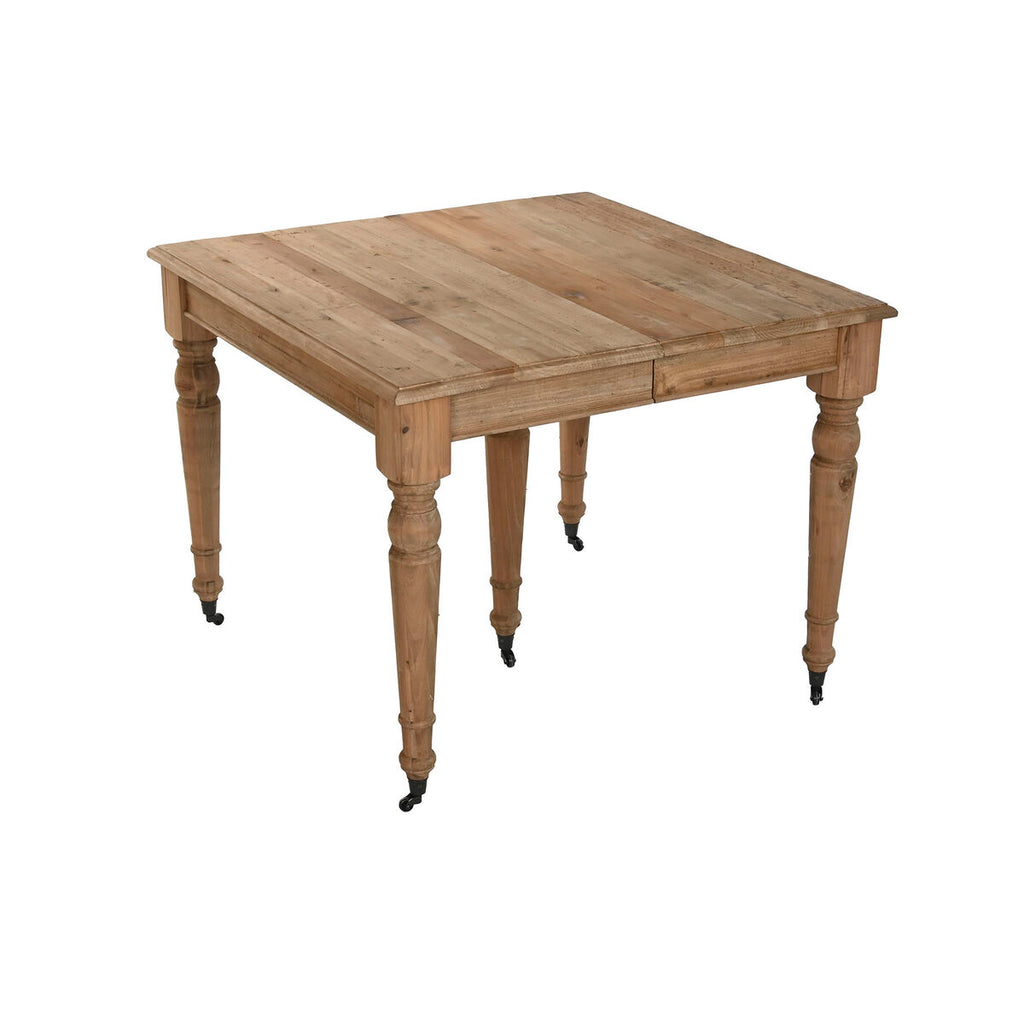 Mesa de comedor extensible de abeto natural, 100 x 100 x 78 cm — imagen 14