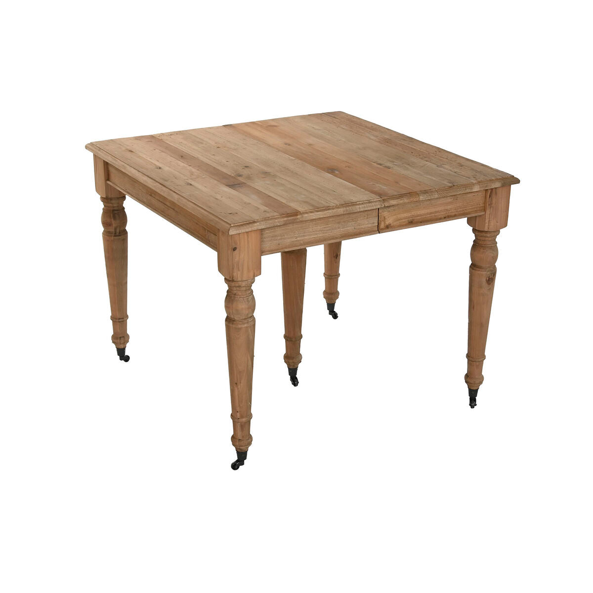 Mesa de comedor extensible de abeto natural, 100 x 100 x 78 cm — imagen 14