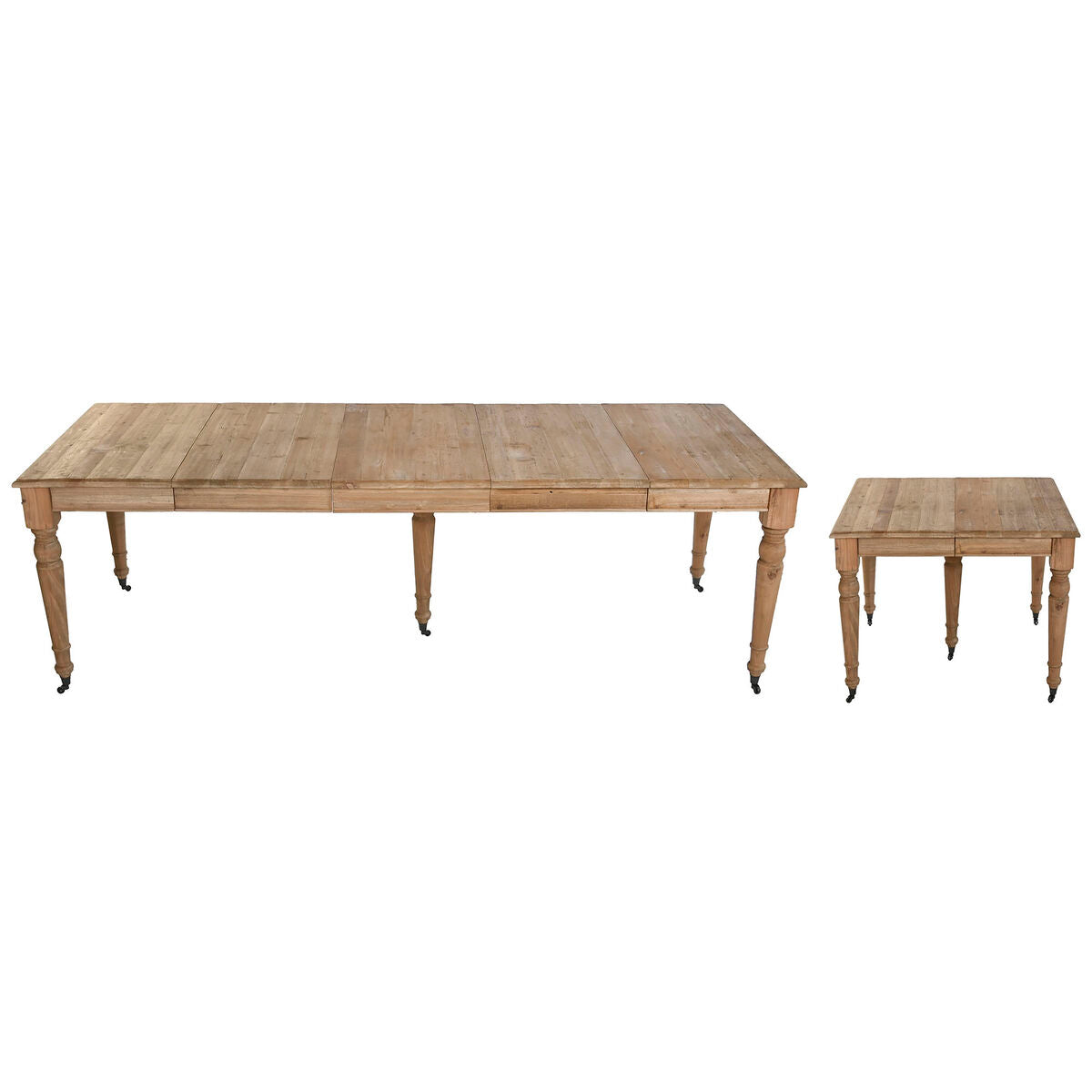Mesa de comedor extensible de abeto natural, 100 x 100 x 78 cm — imagen 15
