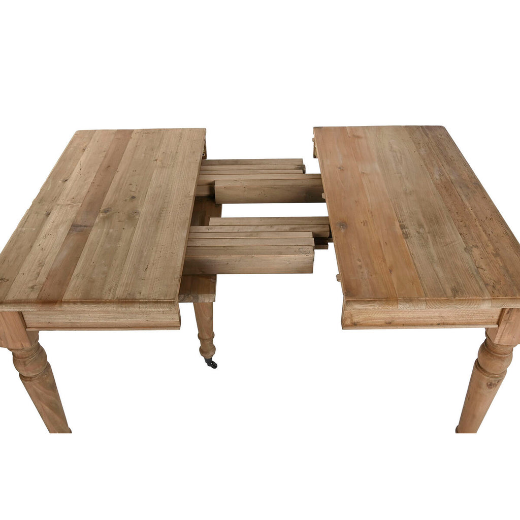Mesa de comedor extensible de abeto natural, 100 x 100 x 78 cm — imagen 10