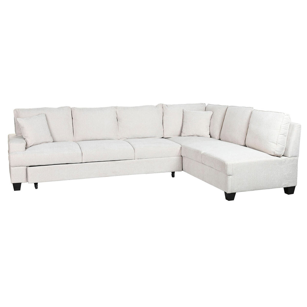 Sofá cama moderno beige de poliéster, 285 x 260 x 90 cm — imagen 7
