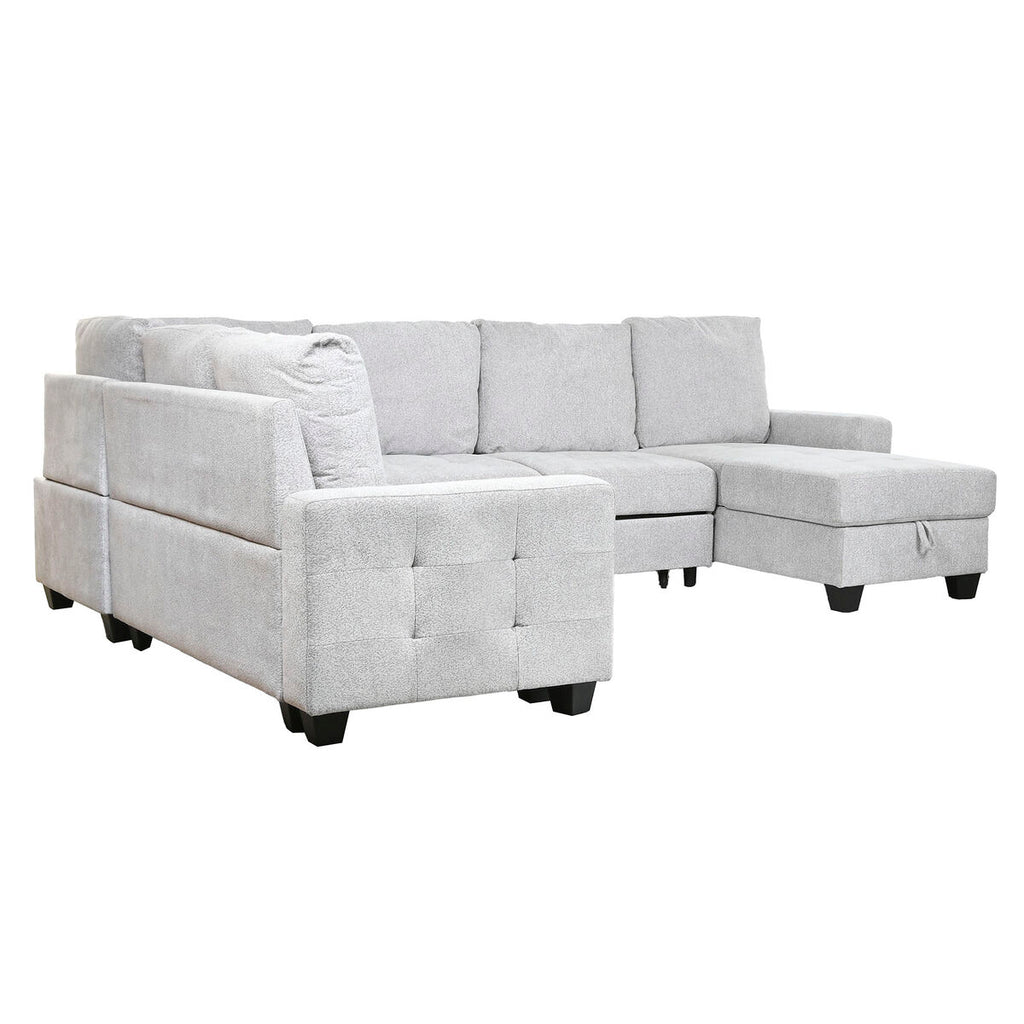 Sofá cama moderno de poliéster, 307 x 242 x 86 cm