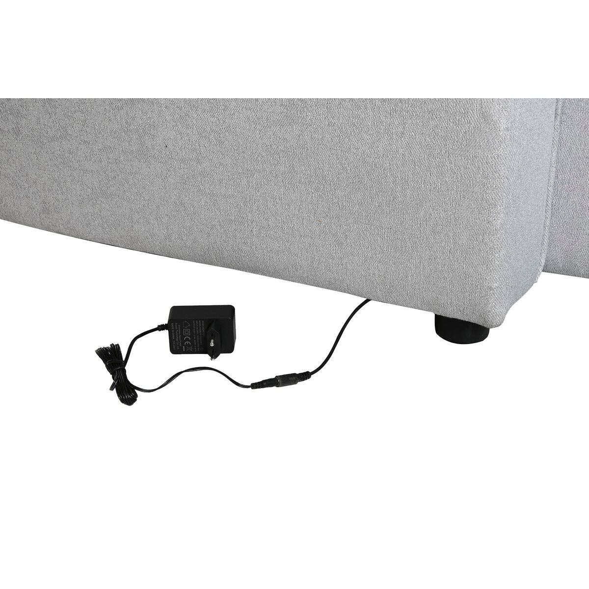 Sofá cama de poliéster gris claro, 220 x 153 x 88 cm — imagen 3