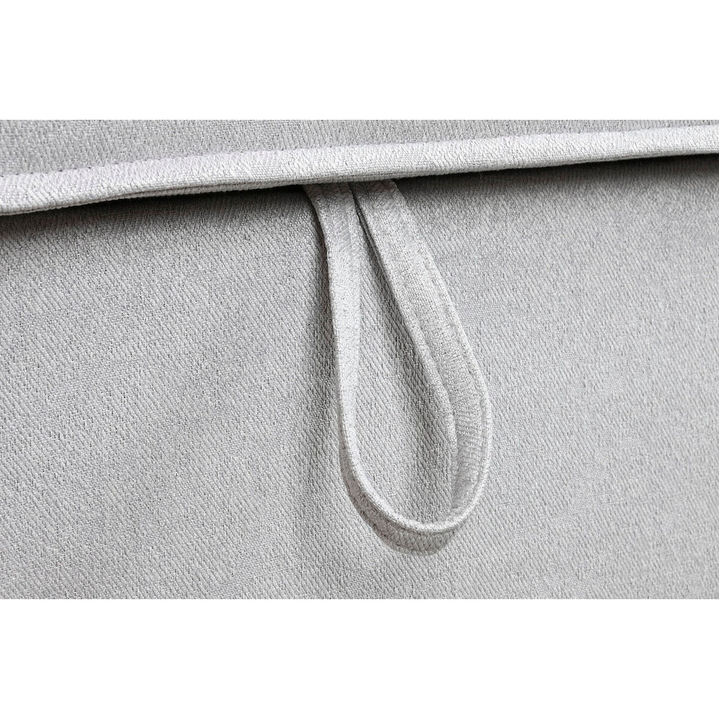 Sofá cama de poliéster gris claro, 220 x 153 x 88 cm — imagen 4