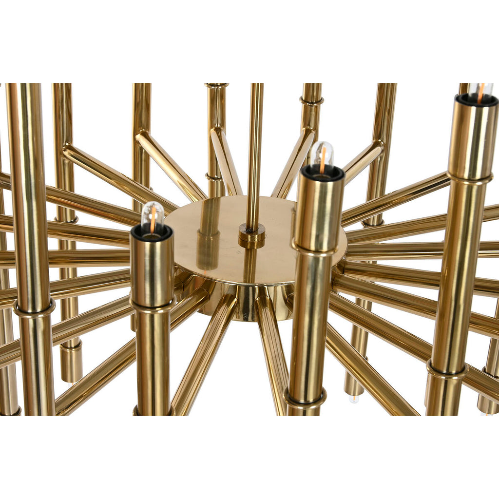 Lámpara de techo dorada de metal y acero, 74 x 74 x 138 cm — imagen 5