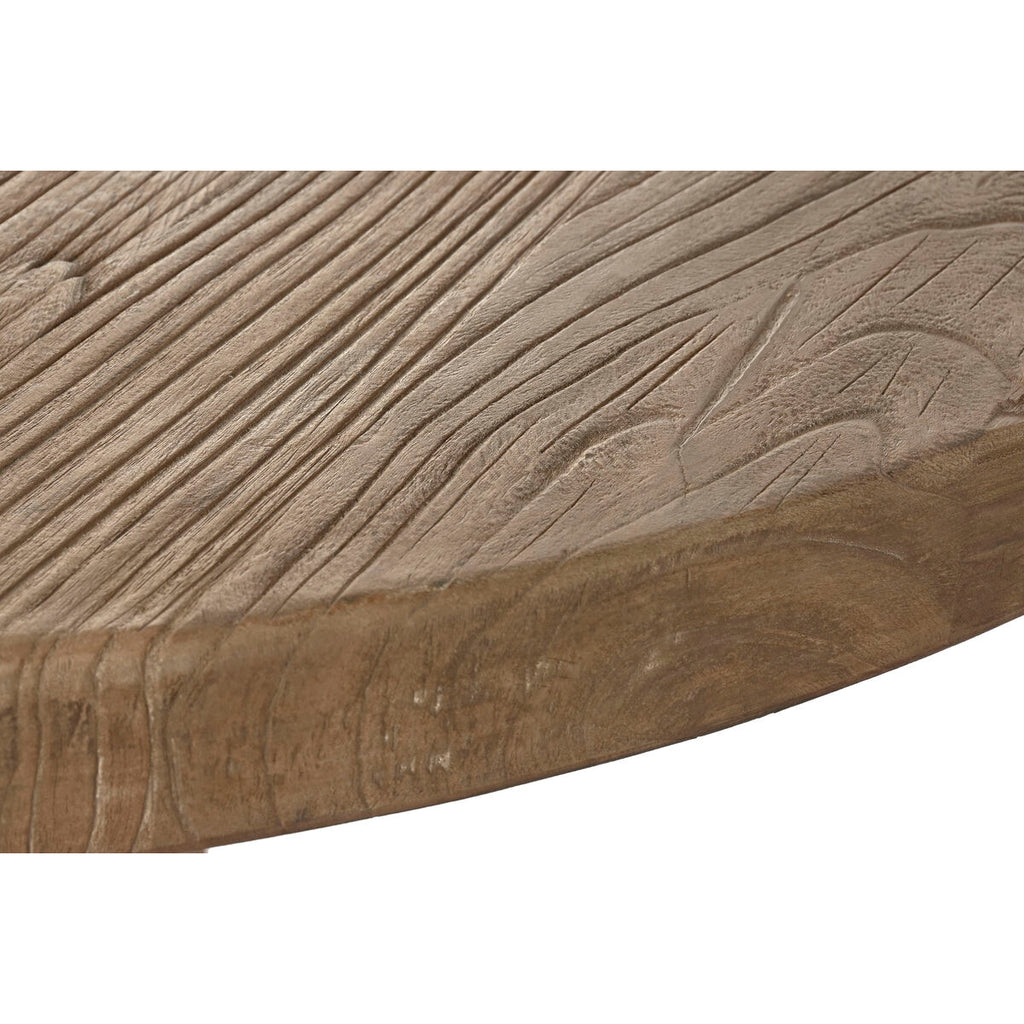 Mesa de comedor cuadrada de madera de olmo, 120 cm — imagen 3